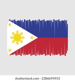 Philippines Flag Brush Vector Illustration
