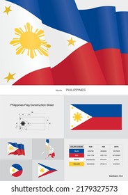 Philippines Flag Construction Sheet Vector Stock Vector (Royalty Free ...