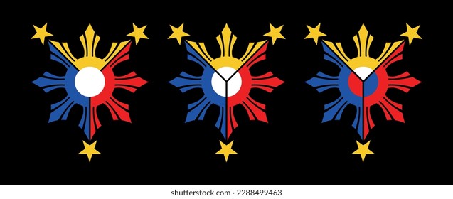 Philippines flag cutout logo icon sticker  3