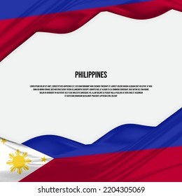 Philippines Flag Design Waving Philippines Flag Stock Vector (Royalty ...