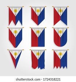 Philippines Flag in Different shapes, Flag of Philippines in Various Shapes