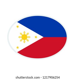 Philippines flag. Philippines ellipse flag.