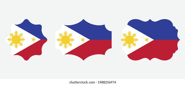 Philippines flag. flat icon symbol vector illustration