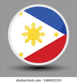 Philippines flag in the form of a circle, can be used for independence or other events