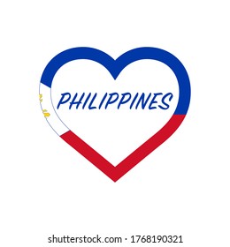 Philippines Flag Heart Love My Country Stock Vector (Royalty Free ...