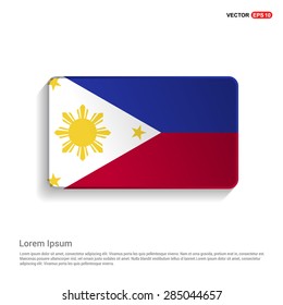 Philippines flag isolated on white background - vector illustration