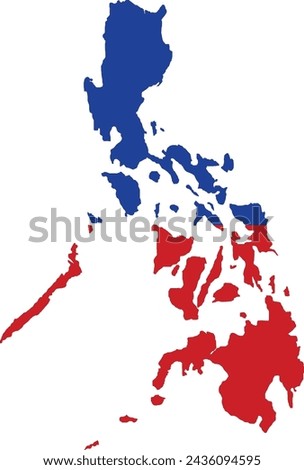 Philippines Flag in Philippines  Map, Philippines  Map with Flag, Country Map, Philippines  with Flag, Nation Flag