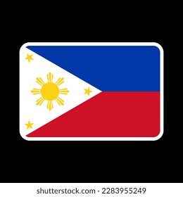 Philippines flag, official colors and proportion. Vector illustration.
