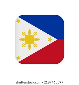 Philippines flag, official colors. Vector illustration.