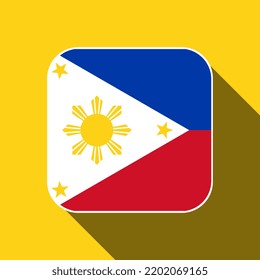Philippines flag, official colors. Vector illustration.
