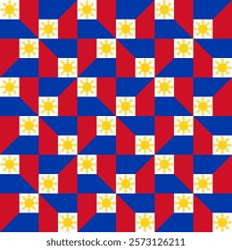 philippines flag pattern for decoration. vector illustration