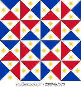 philippines flag pattern. sun background. vector illustration