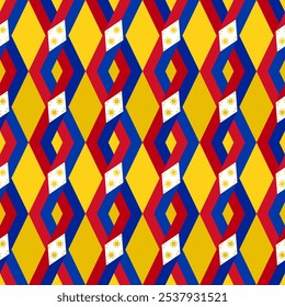 philippines flag rhombus pattern background. vector illustration