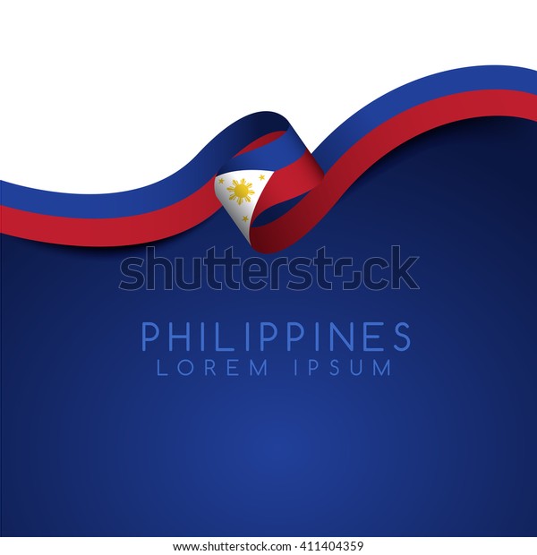 フィリピン国旗のリボン ベクターイラスト のベクター画像素材 ロイヤリティフリー