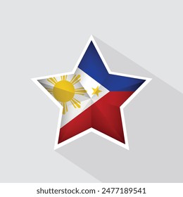 Philippines Flag Star Shape Icon