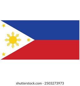 Filipinas Diseño de Arte vectorial de bandera, diseño de impresión