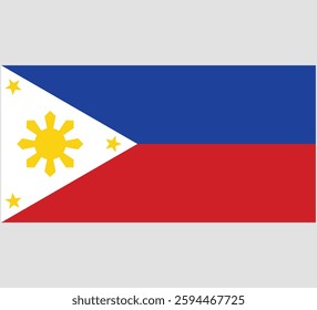 Philippines Flag Vector Design ,Philippines Country Flag