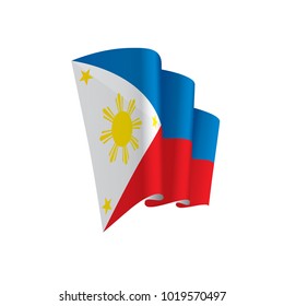 Philippines flag, vector illustration
