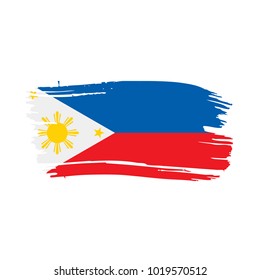 Philippines flag, vector illustration