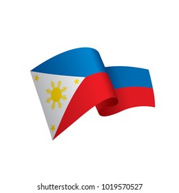 Philippines flag, vector illustration