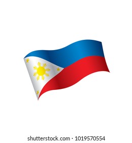 Philippines flag, vector illustration