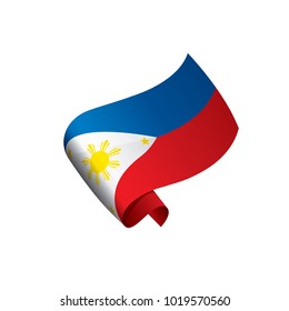 Philippines flag, vector illustration