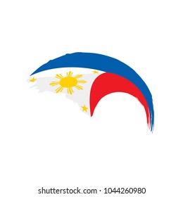 Philippines flag, vector illustration