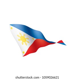 Philippines flag, vector illustration