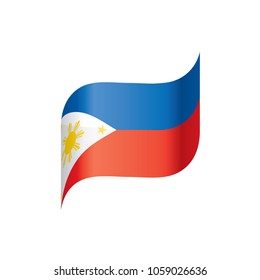 Philippines flag, vector illustration