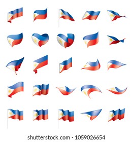 Philippines flag, vector illustration