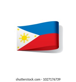 Philippines flag, vector illustration on a white background