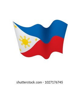 Philippines flag, vector illustration on a white background