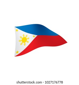 Philippines flag, vector illustration on a white background