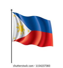 Philippines flag, vector illustration on a white background