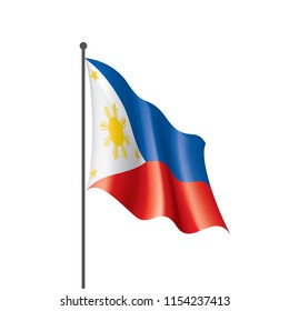 Philippines flag, vector illustration on a white background