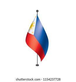 Philippines flag, vector illustration on a white background