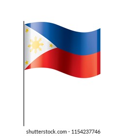 Philippines flag, vector illustration on a white background