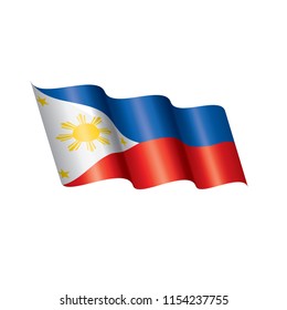 Philippines flag, vector illustration on a white background