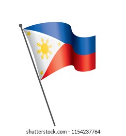Philippines flag, vector illustration on a white background