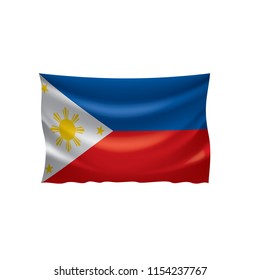 Philippines flag, vector illustration on a white background