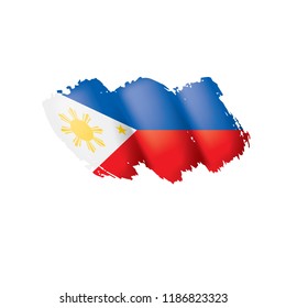 Philippines flag, vector illustration on a white background.