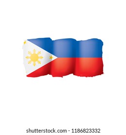 Philippines flag, vector illustration on a white background.