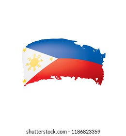 Philippines flag, vector illustration on a white background.
