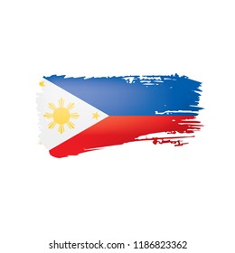 Philippines flag, vector illustration on a white background.