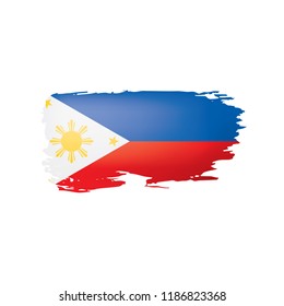 Philippines flag, vector illustration on a white background.