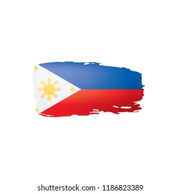 Philippines flag, vector illustration on a white background.