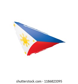 Philippines flag, vector illustration on a white background.