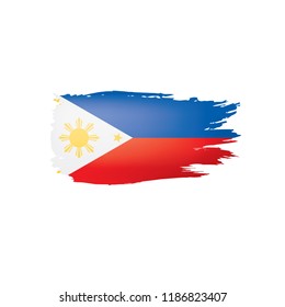 Philippines flag, vector illustration on a white background.