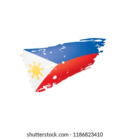 Philippines flag, vector illustration on a white background.