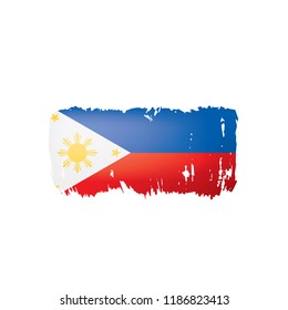 Philippines flag, vector illustration on a white background.